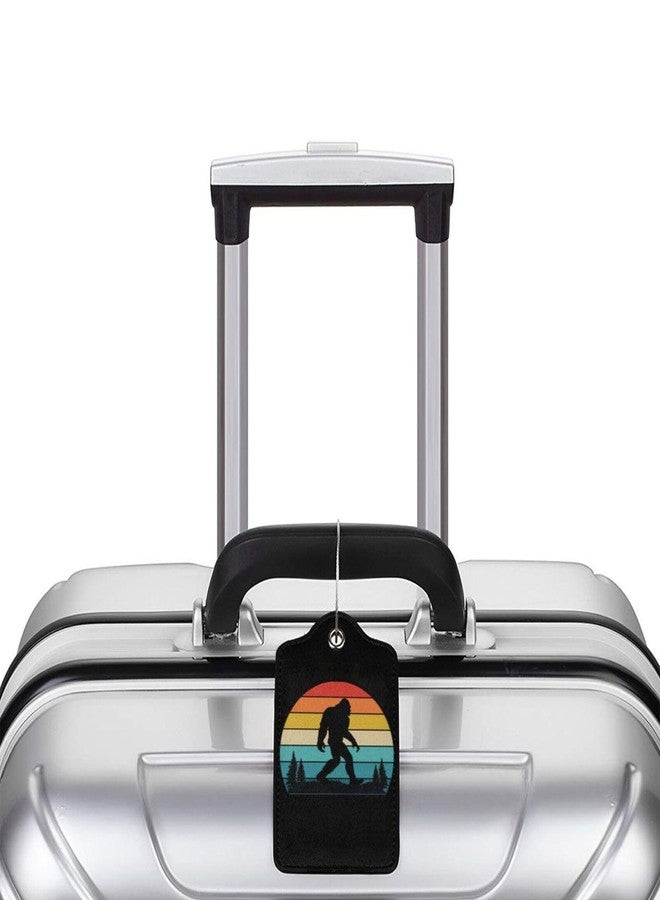 Vridoyt 2 Pcs Bigfoot Luggage Tag for Suitcase, Identifiers Privacy Cover ID Label with Steel Loop, Cute Sasquatch Luggage Tags Birthday Gifts for Men Women Outdoor Travel Father's Mother's Day - Image 5